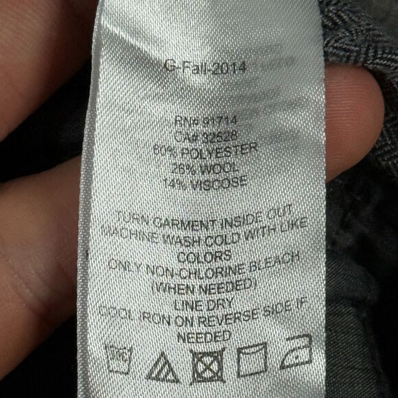 Armani Exchange Pants Mens 30x30 Gray Cargo Pants Slim Fit Wool Blend Designer - Picture 5 of 15